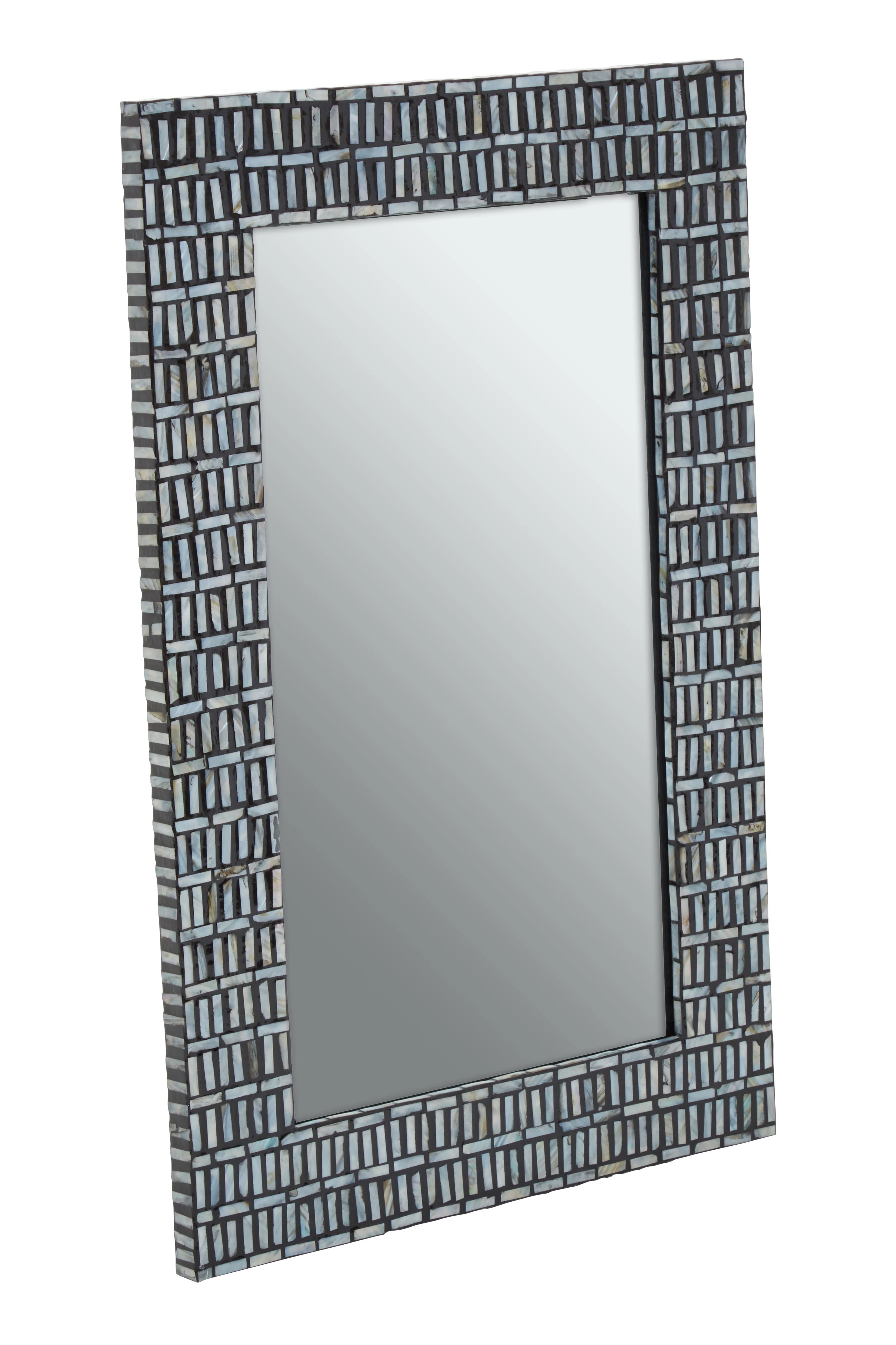 Kakuda Seashells Mosaic Frame Wall Mirror